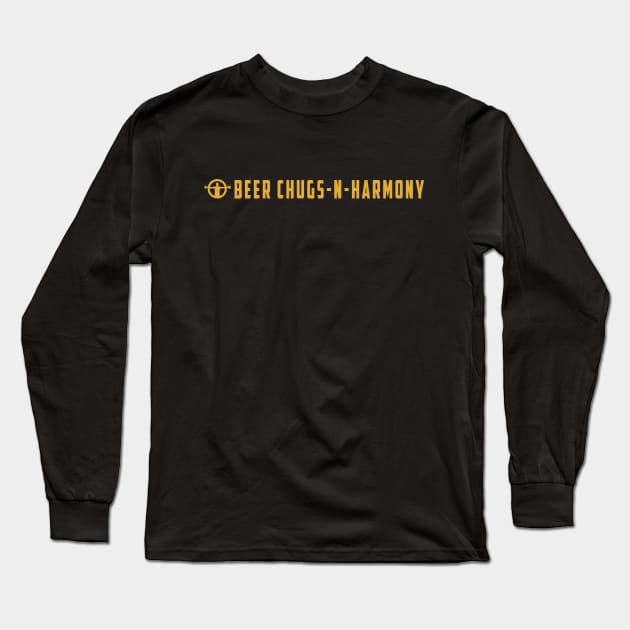 Beer Chugs-n-Harmony Long Logo Long Sleeve T-Shirt by The BS Podcast Network
